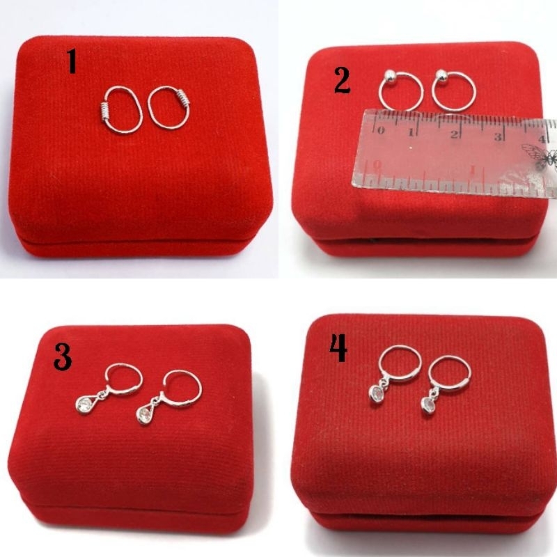 ANTING BAYI PERAK ASLI 925 LAPIS MAS