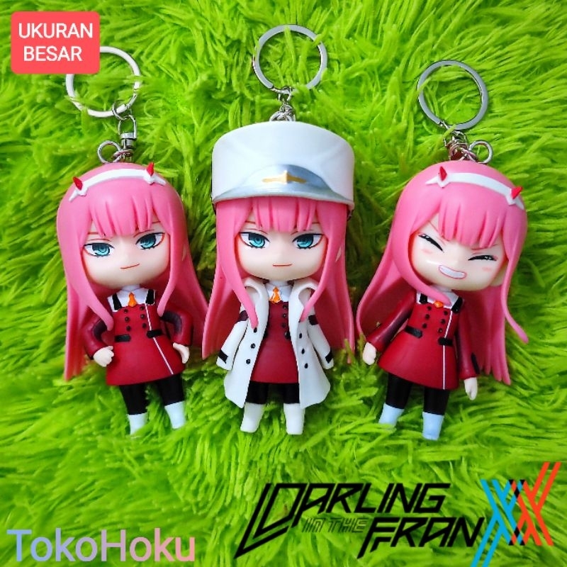 Gantungan Kunci Zero Two Darling in the Franxx Action Fogure Anime Keychain