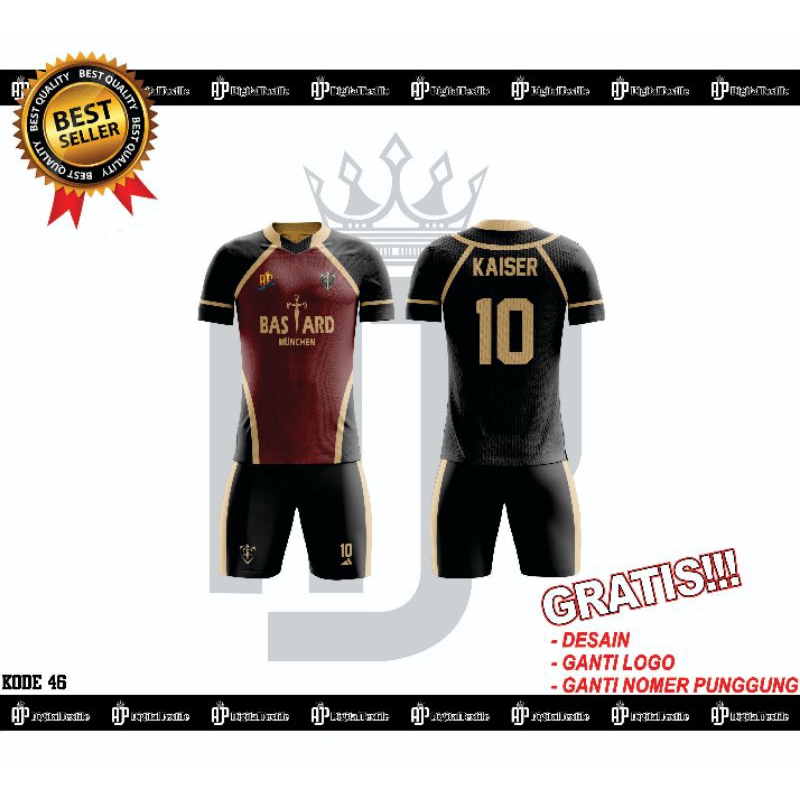 JERSEY STELAN FULL PRINTING FUTSAL ANIME KAISER BEBAS DESAIN