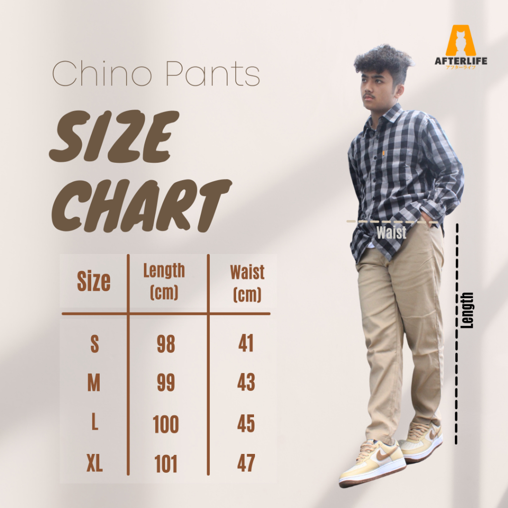 Afterlife Celana Panjang Pria Chino Pants Long Casual Edition