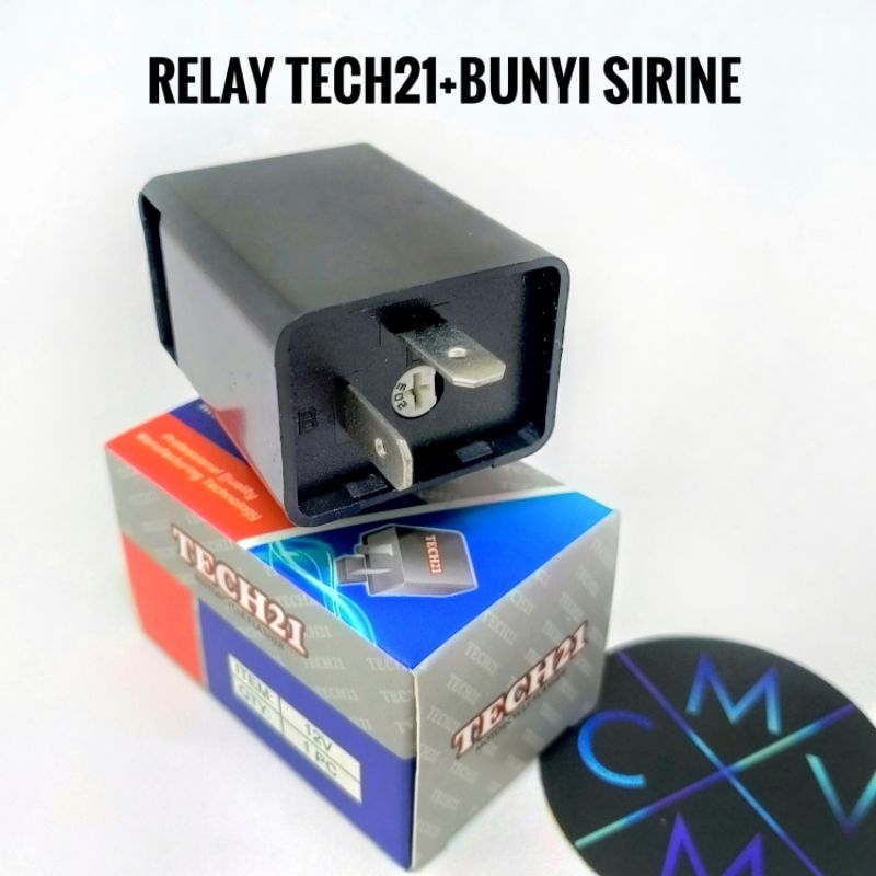 FLASHER / RELAY LAMPU SEN motor + BUNYI SIRINE / sein riting KEDIP suara sirene NYARING motor TECH21 100% ORIGINAL setelan