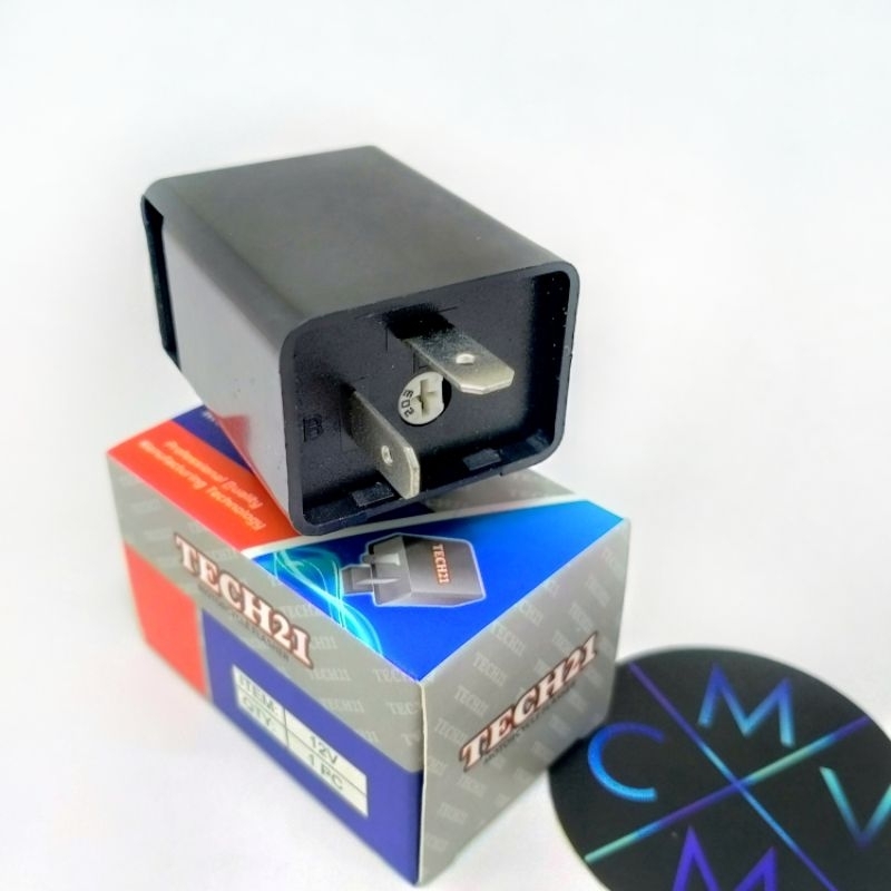 FLASHER / RELAY LAMPU SEN motor + BUNYI SIRINE / sein riting KEDIP suara sirene NYARING motor TECH21 100% ORIGINAL setelan