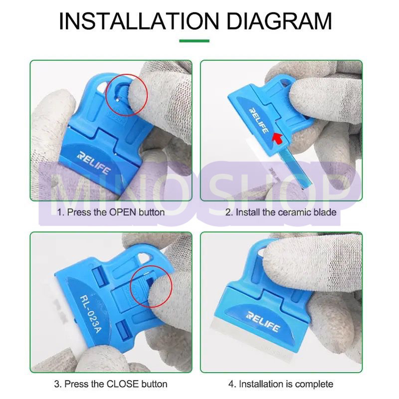 SCREEN REPAIR BLADE CERAMIC - PISAU KERAMIK PEMBERSIH LEM OCA RL-023A