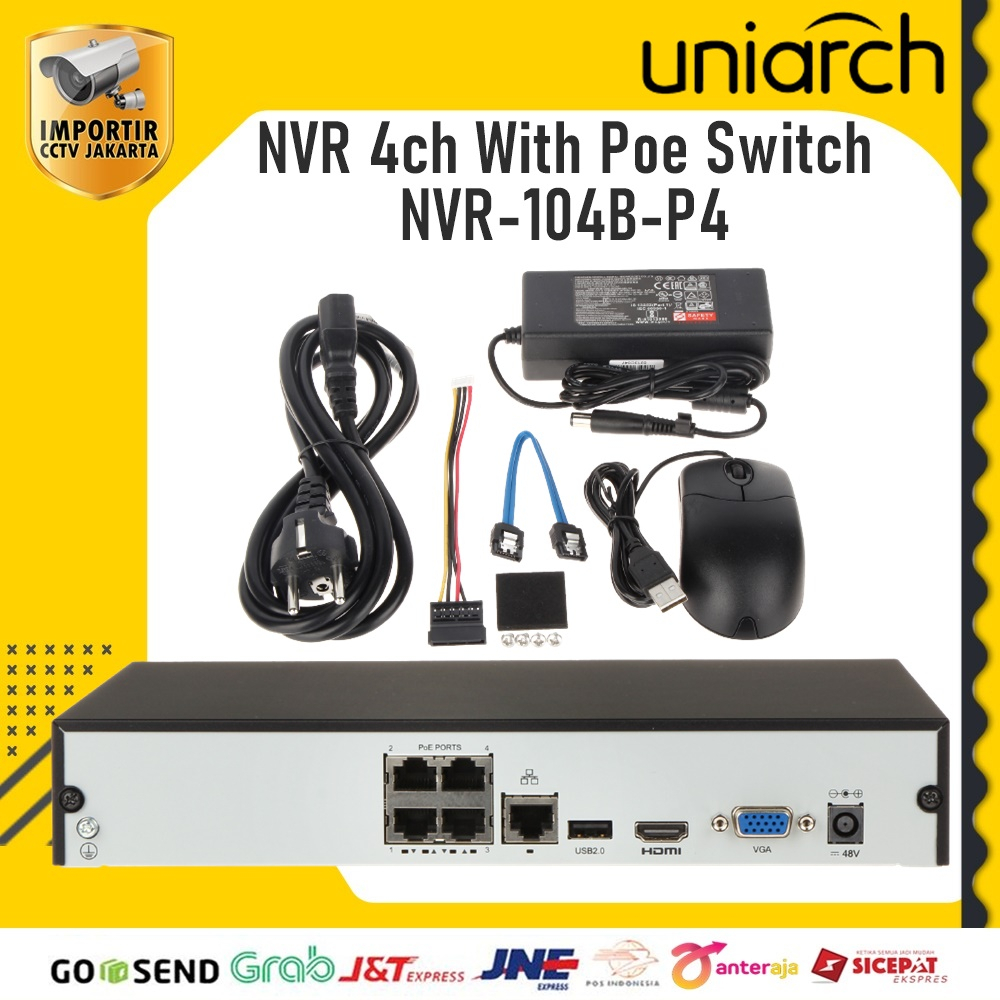 UNIARCH 104B-P4 NVR 4ch With Poe Switch - ICJ