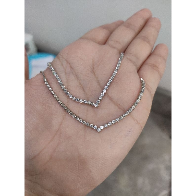 Perhiasan Kalung Rantai Emas Model Aurel Kadar 375%/8Karat