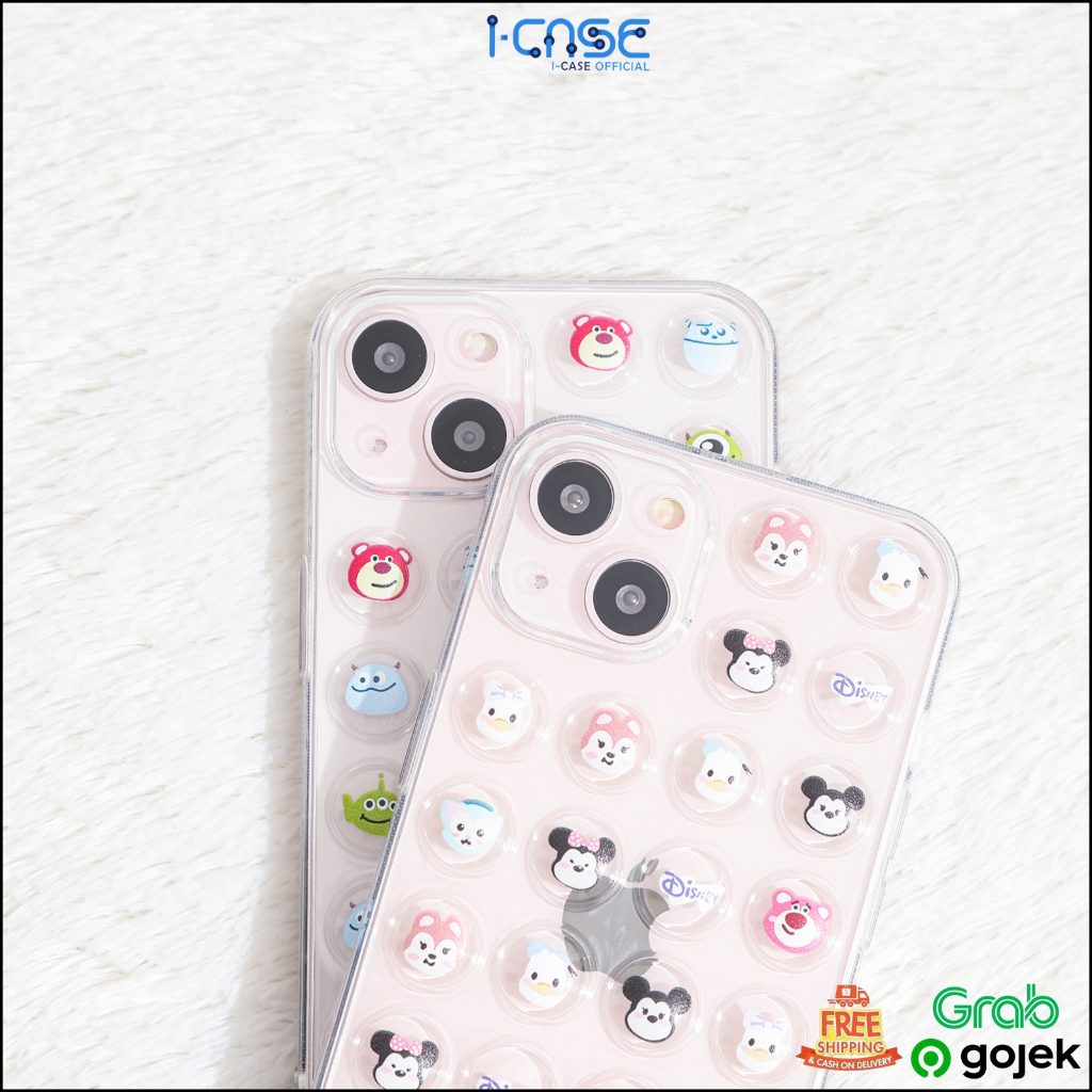 Clear Softcase Cartoon Bubbles Full Lenscover for iPhone 7 8 PLUS XR X XS 11 12 Pro Max / 13 Pro Max / 14 Pro Max