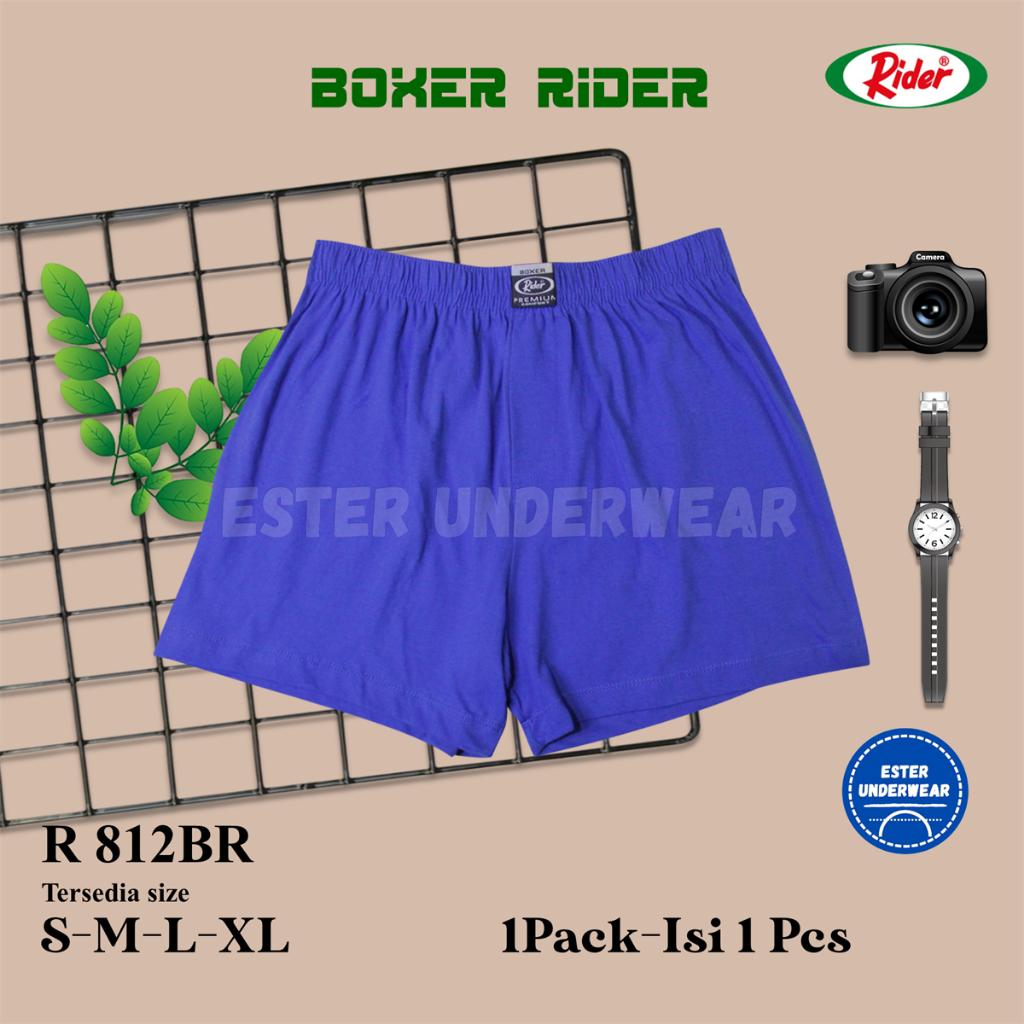 Rider Premium Boxer Man R 812BR Biru ISI 1 Pcs