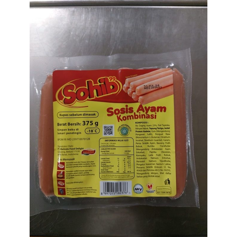 

Sohib sosis ayam isi 15 pcs 375gr