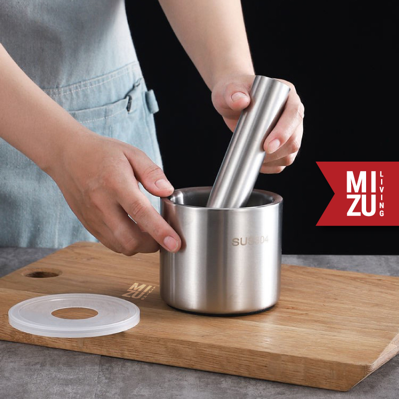 TSUBUSU S Mortar Pestle Ulekan Cobekan Tumbukan Obat Stainless Steel