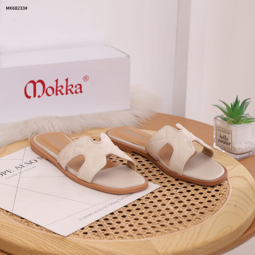 Mokka Casual H With Leather Flat Women Sandal MK68233