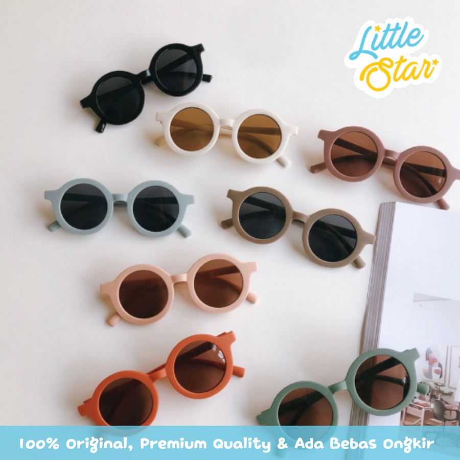 LS 2in1 Set Paket Setelan Bayi Newborn Kaos Kaki Prewalker Kacamata Bulat Anti UV