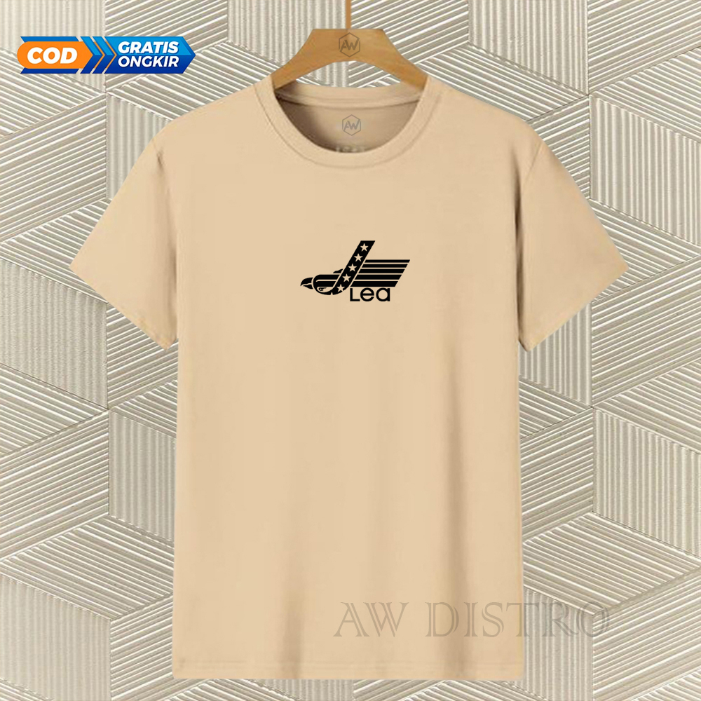 COD Baju Kaos Distro L3a Text Hitam Premium Quality Lengan Pendek