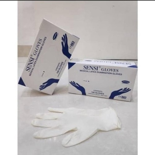 SENSI Gloves Latex Medical Latex Examination Sarung Tangan Latex Sensi isi 100