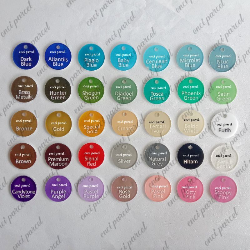 akrilik brush bentuk telur polos tanpa tulisan custom warna