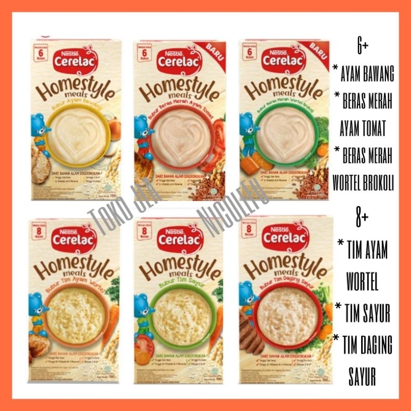 NESTLE Cerelac Homestyle 6+. 8+  Meals 100gr