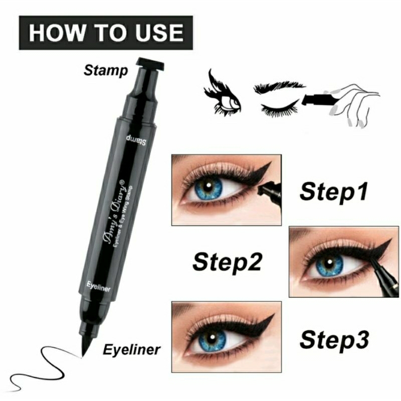 EYELINER STAMP 2IN1 WATERPROOF LIQUID EYELINER