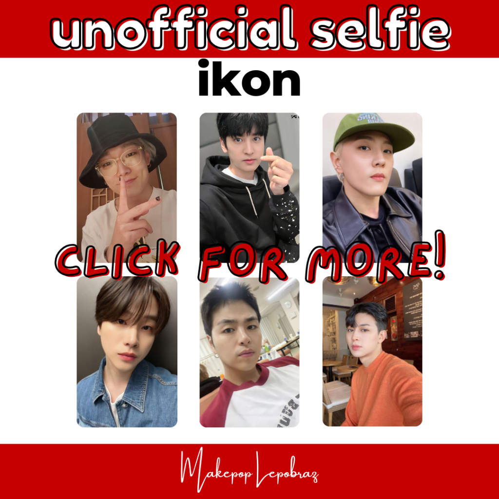 [MIN. 3 PC] IKON UNOFFICIAL SELFIE BOYFRIENDABLE - BOBBY CHANWOO JAY JUNE JINHWAN JUNHOE SONG YUNHYEONG DK DONGHYUK