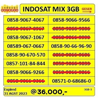 NOMOR CANTIK INDOSAT KUOTA DATA