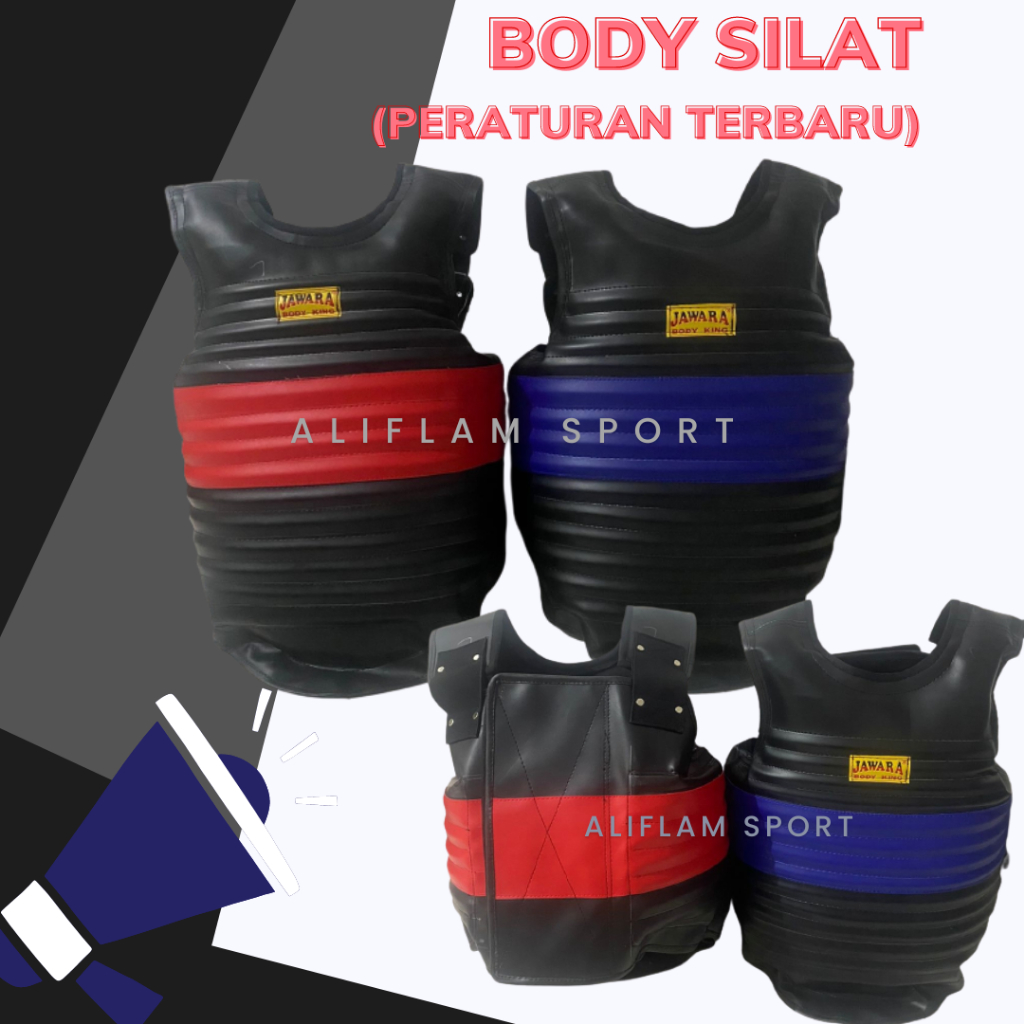 Body Silat Peraturan Baru JAWARA ANAK / DEWASA VELCRO Body Protector Silat ATURAN BARU Pelindung Bad