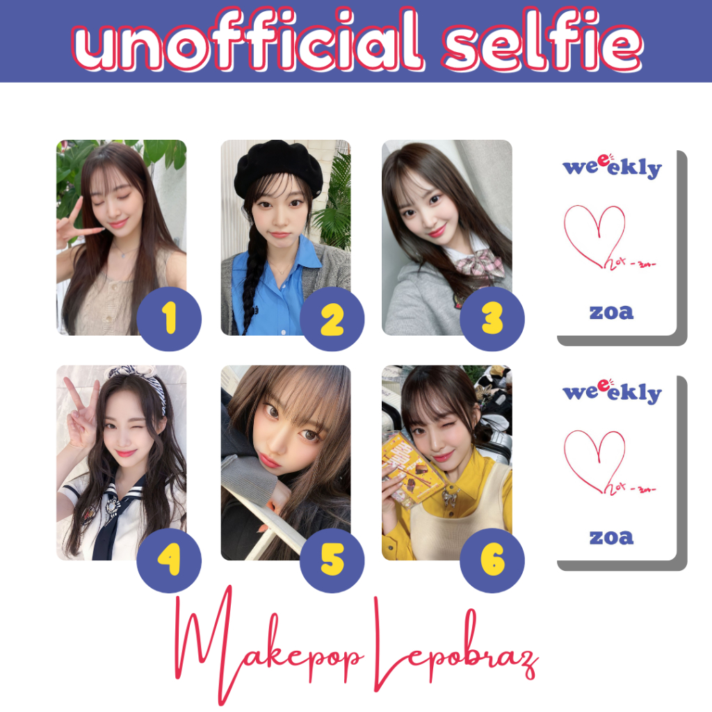 [MIN. 3 PC] WEEEKLY WEEKLY UNOFFICIAL SELFIE - GIRLFRIENDABLE JIHAN ZOA SOOJIN JIYOON MONDAY SOEUN JAEHEE