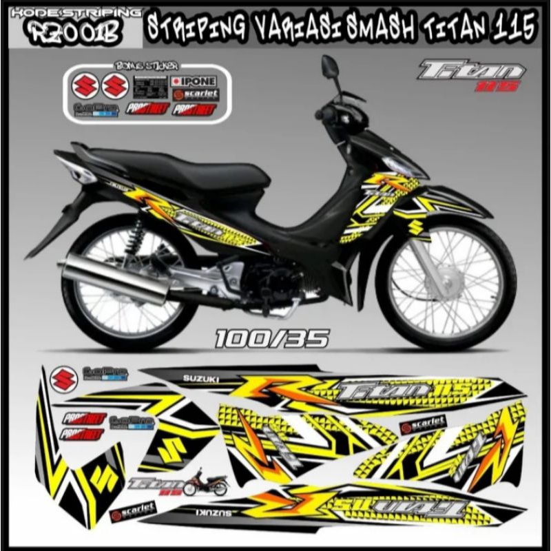 Decal Striping variasi smash titan 115