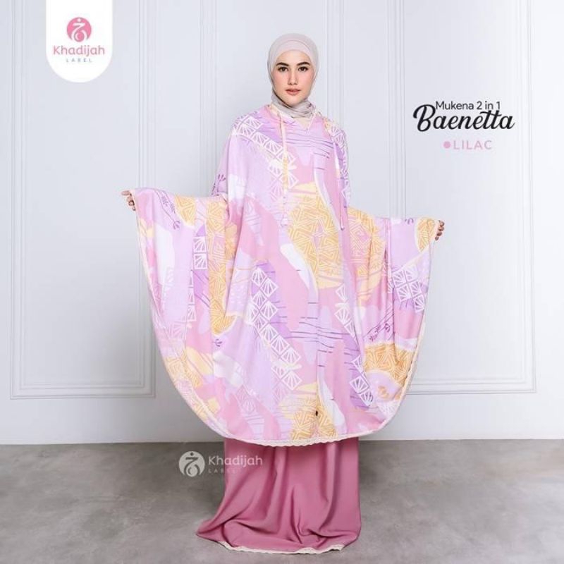 PROMO Mukena Dewasa Jumbo Baenetta 2 in 1 Lilac by Khadijah Label