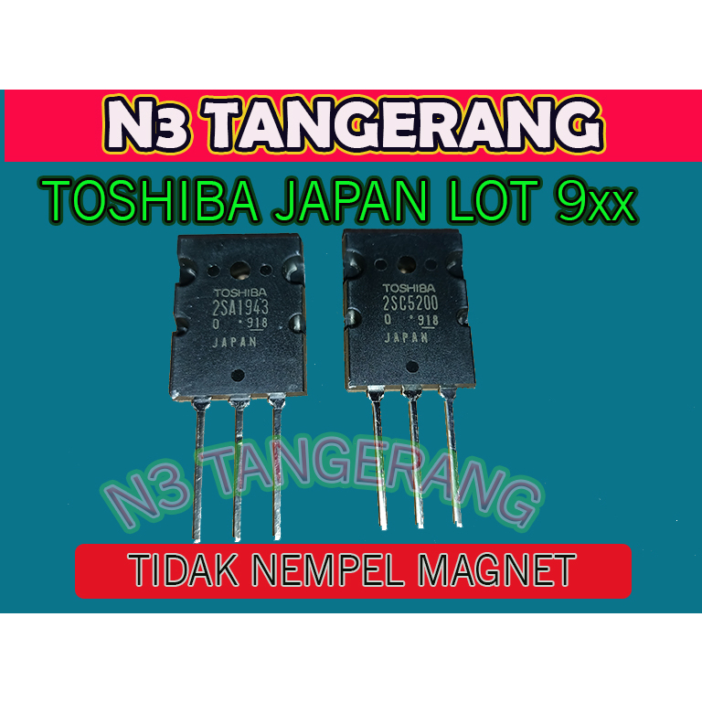 TOSHIBA TRANSISTOR FINAL TR C5200 A1943 5200 1943 LOT 9XX