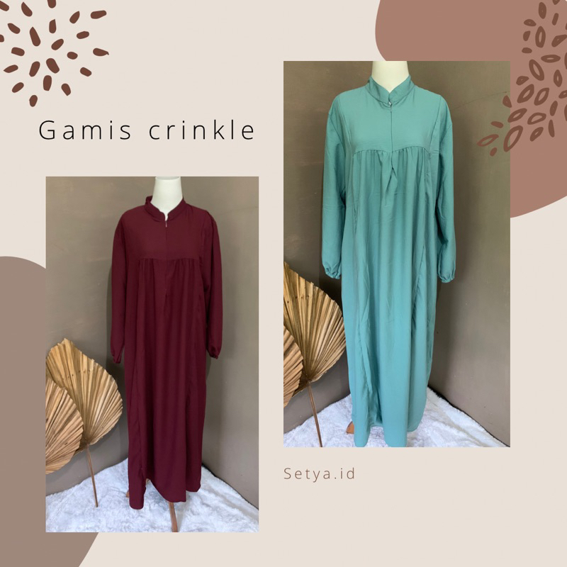 gamis crinkle//gamis raya//long dress//dress panjang//gamis polos