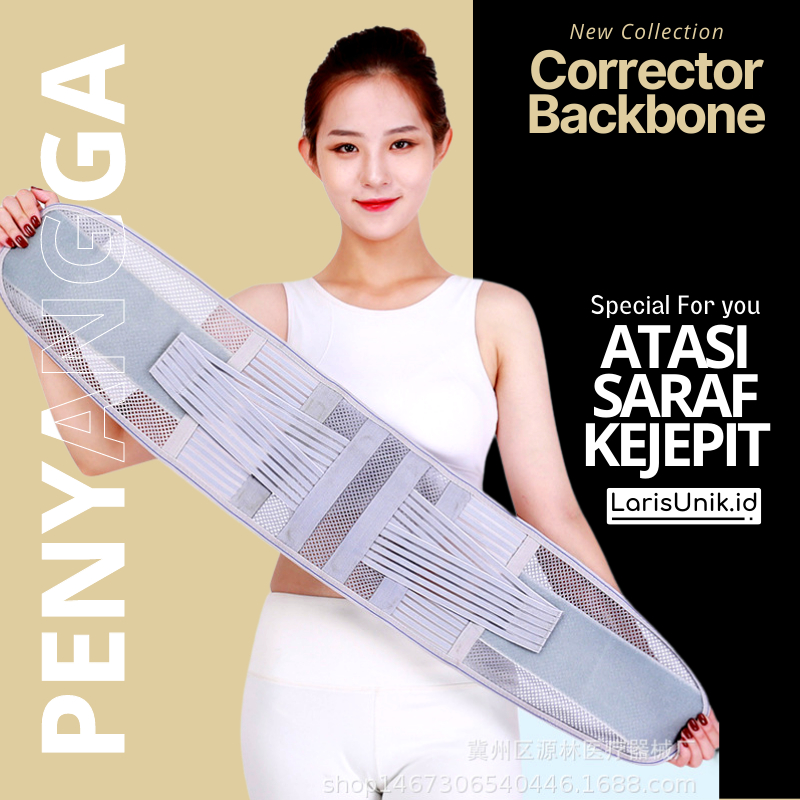 Korset Pinggang Saraf Kejepit CORRECTOR BACKBONE Lumbal Lumbar Terbaru Pelindung Penyangga Pinggang 