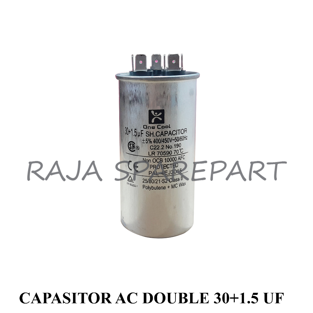 Capasitor Running AC Double 30+1,5UF