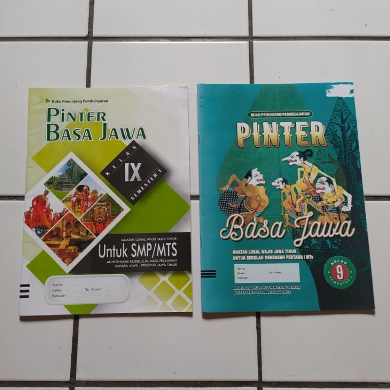 

Buku Penunjang Pembelajaran Pinter Basa Jawa SMP 9 IX