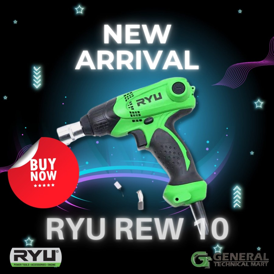 Mesin Impact Listrik RYU Tekiro /Buka Baut Motor Elektrik REW10
