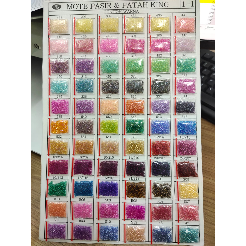 (PART 2 A 531 - B  634) MOTE PASIR / MANIK PASIR / PASIRAN / MANIK PAYET PASIR / MOTE PASIR KING 12/0