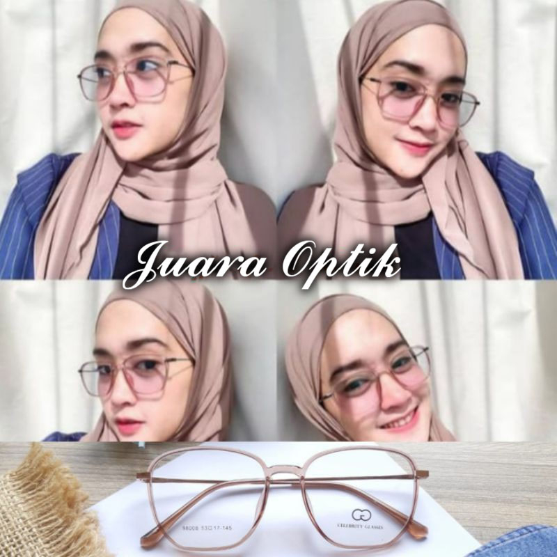 Grosir Termurah Kacamata Fashion Wanita Kekinian Lensa Minus/Plus/Cyl Antiradiasi & Photocromic 9800