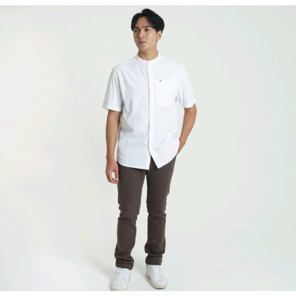 Baju Koko MGEE Original Katun Lengan Pendek Alfero 079 White