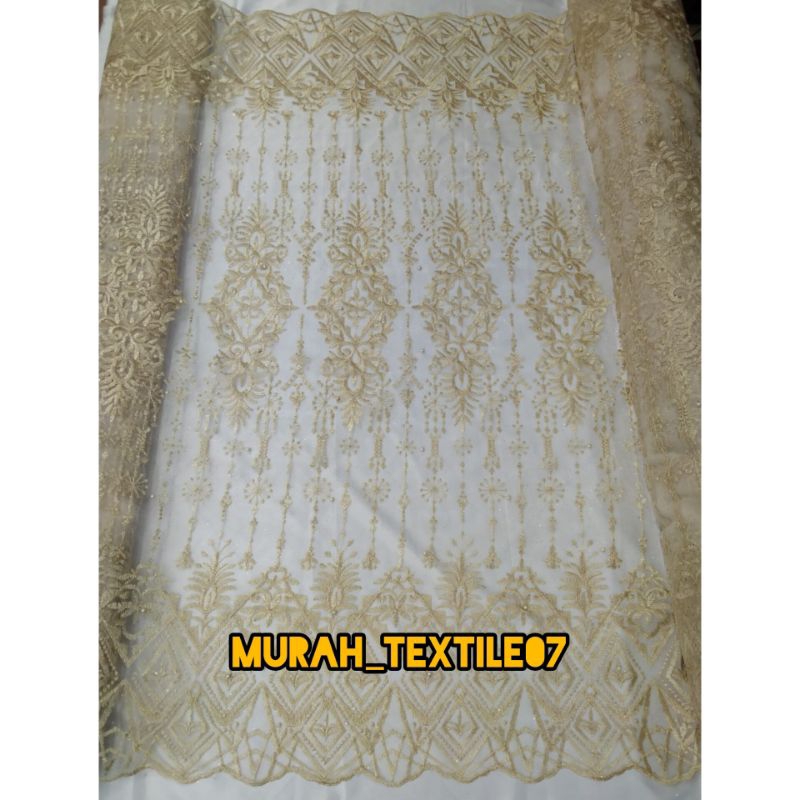 Kain Bahan Brukat Sapto/Tile Tulle Sapto Elisab Harga 0,5m