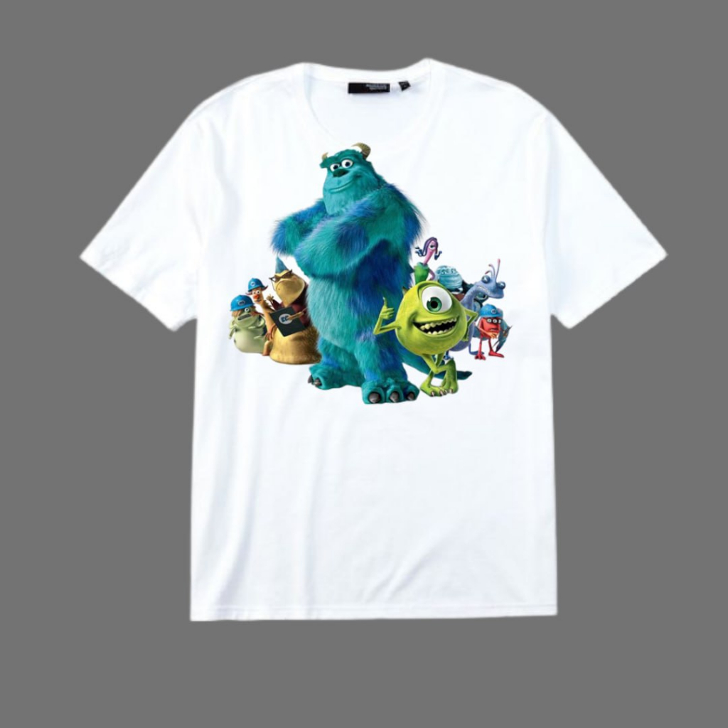 Clothing May - 1 Set Monster Inc Kaos Boxer Oneset Satu Pasang Fashion Sepasang Kaos Boxer Distro Kekinin T Shirt Tshirt T-Shirt Premium Murah Unisex Sablon Dtf Murah Celana Pria Pendek Tali Kolor Bokser