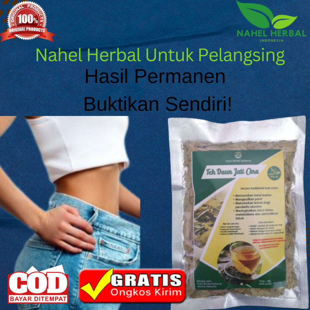 Obat Diet Ampuh Dalam 1 Minggu 1-16 Kg Bpom Tanpa Olahraga Teh Pelangsing Nahel Daun Jati Cina - Min