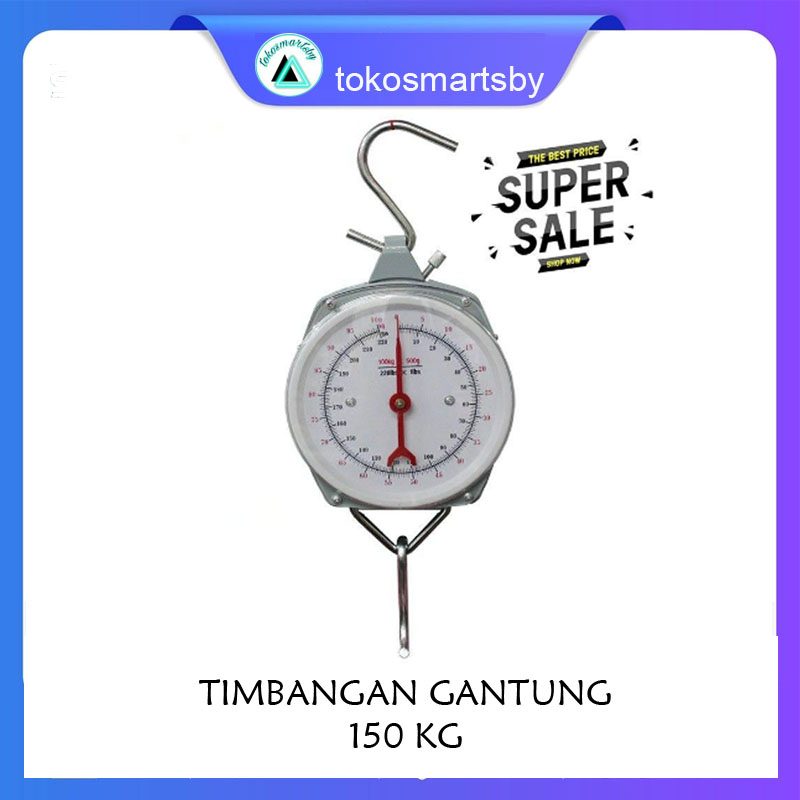 Hanging Scale / Timbangan Gantung Besi 150 Kg / Timbangan Dus Jarum