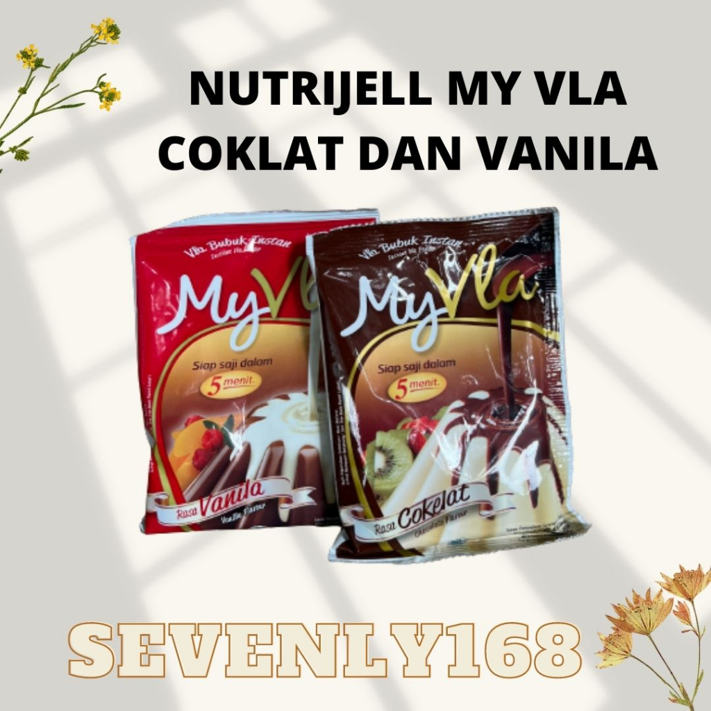 

Nutrijell My Fla My Vla 60 Gram / Nutrijell Bubuk instan rasa vanilla dan coklat