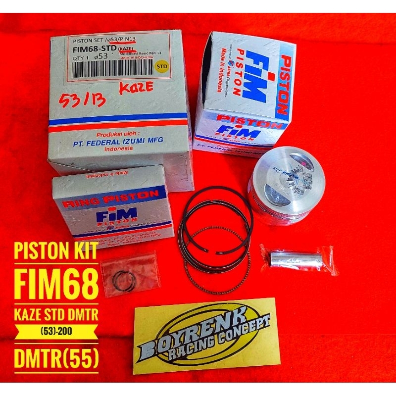 PISTON KIT FIM KAZE STD/50/100/150/200 FIM68-BOYRENKRACING