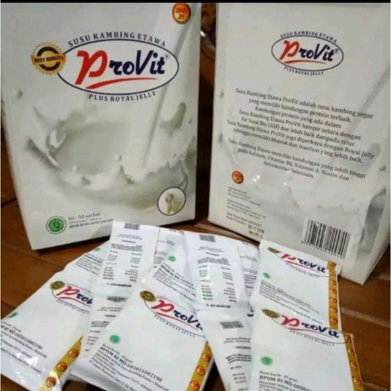 

Susu kambing etawa provit harga 1 Box isi 50 sachet 100% Original...