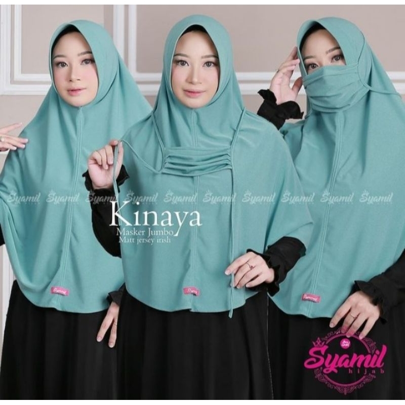 Khimar Kinaya Masker Jumbo by Syamil Hijab
