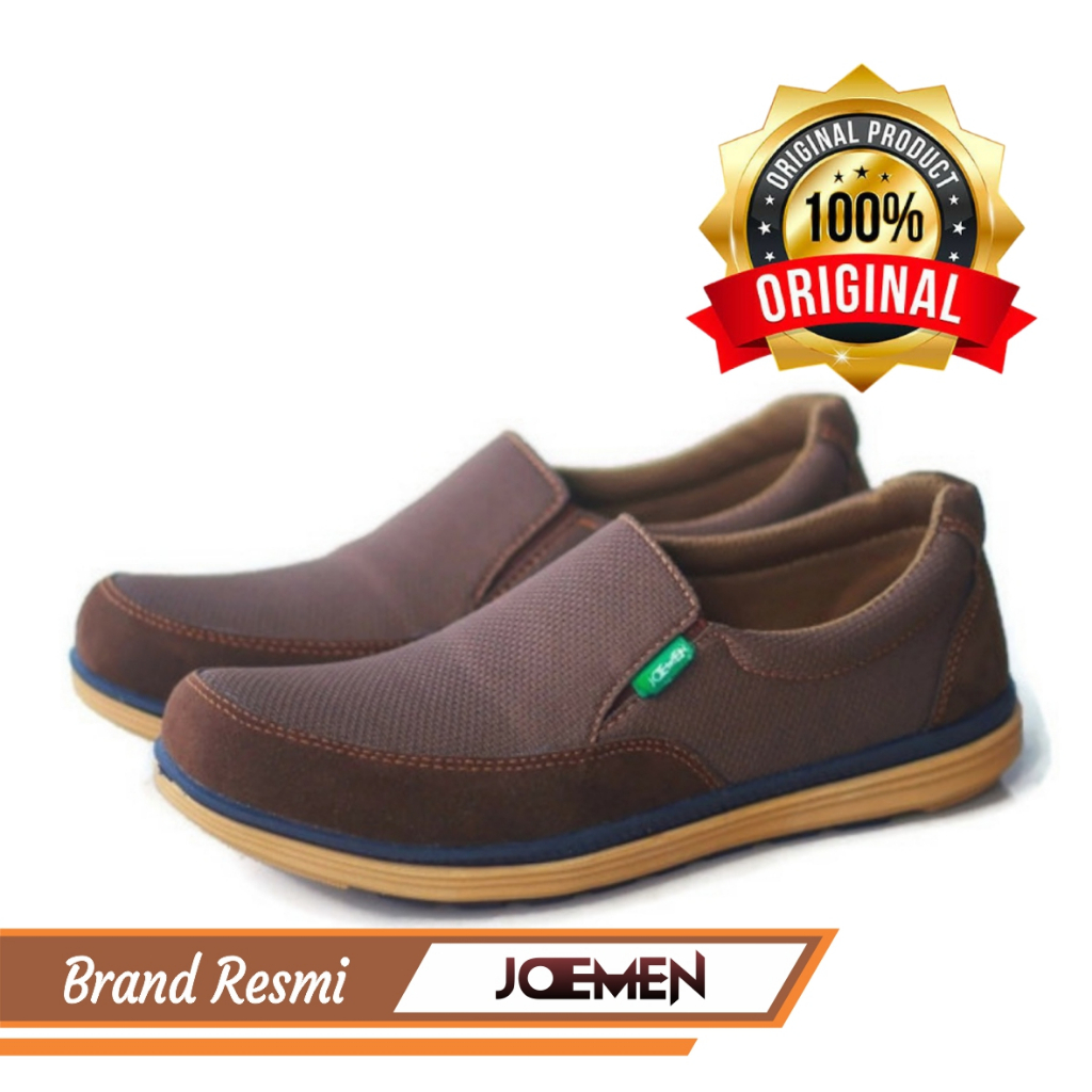Sepatu Pria Kerja Slip On Joemen J 29 Sepatu Selop Kulit Mengkilap Anti Slip Anti Jebol Bergaransi