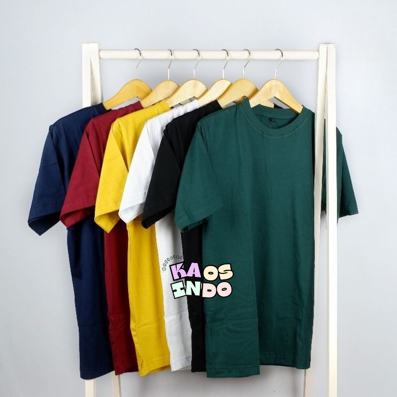 Kaos Polos Pria Cotton Combed Premium - Baju Kaos Polos Pria Wanita - Kaos Pria Polos Cotton Combed Lengan Pendek Unisex Pria wanita