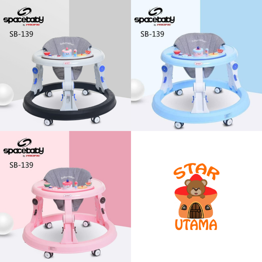 Baby Walker Spacebaby SB139 Roller IC Music 139 Space Baby Kereta Bayi Belajar Jalan