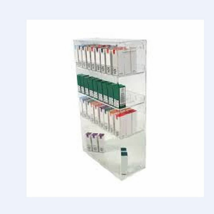 akrilik 80x72 6susun 20cm tempat rak wadah rokok display botol parfum