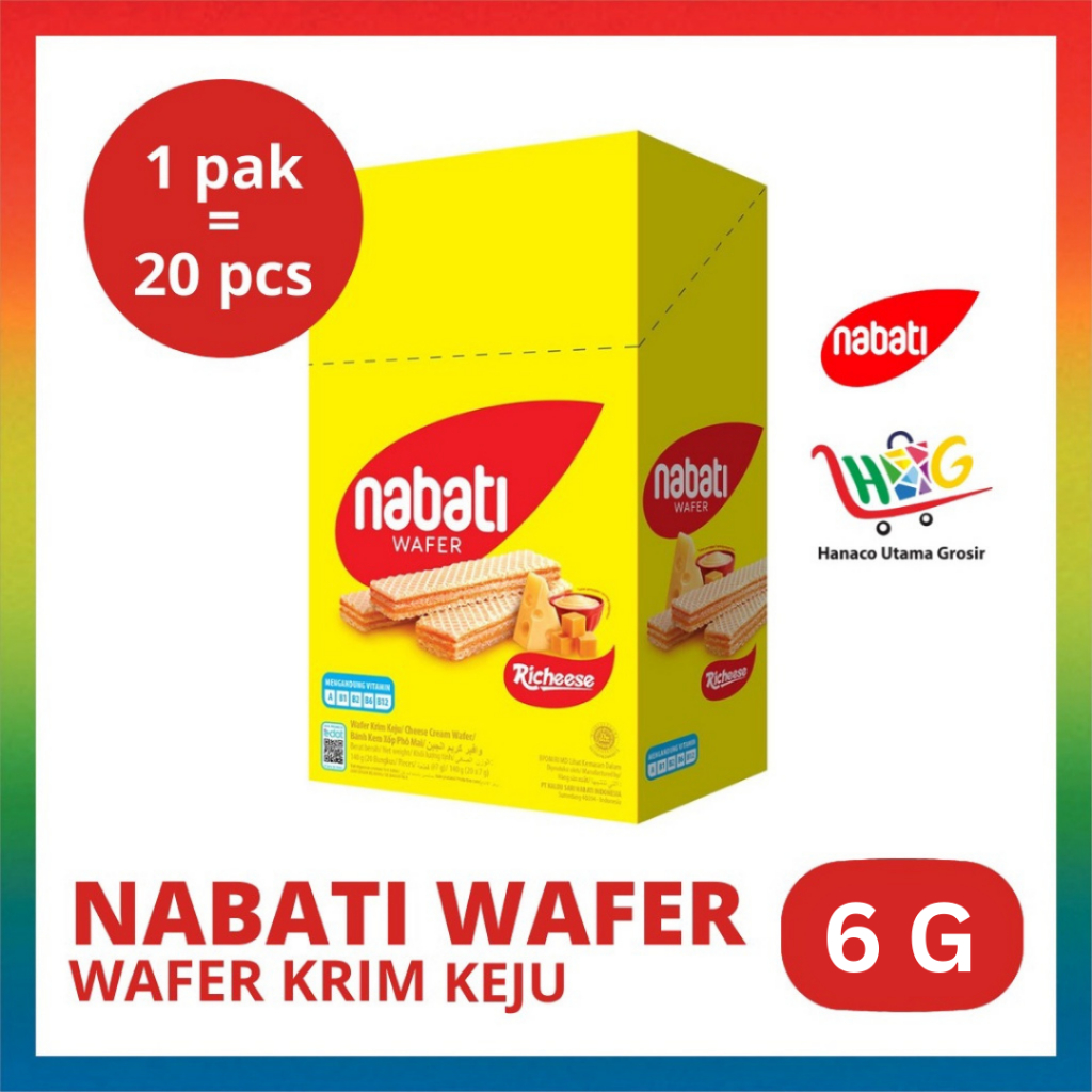 NABATI Wafer Richeese/Rhichoco 20 x 6g [1 Box]