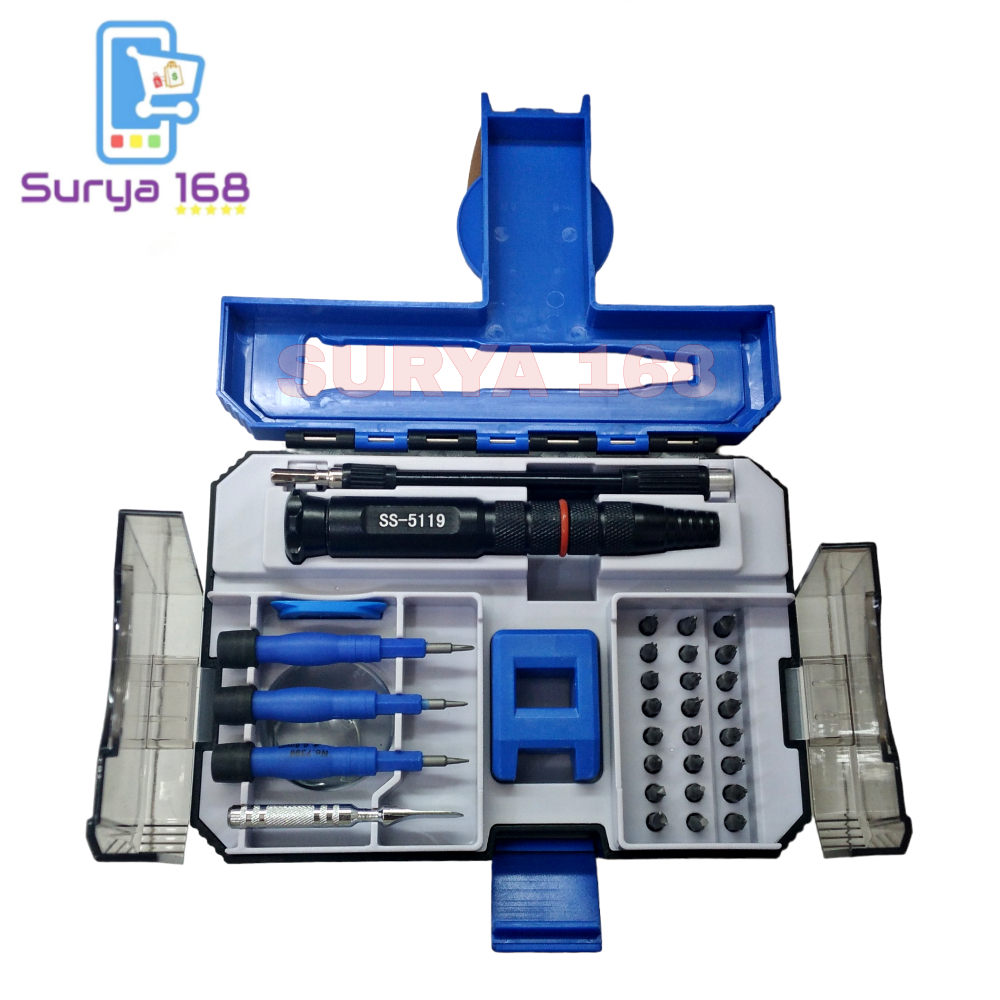 TOOLS OBENG SET SCREWDRIVER 34 IN 1 SS-5119 SUNSHINE PEMBUKA LCD TOUCHSCREEN