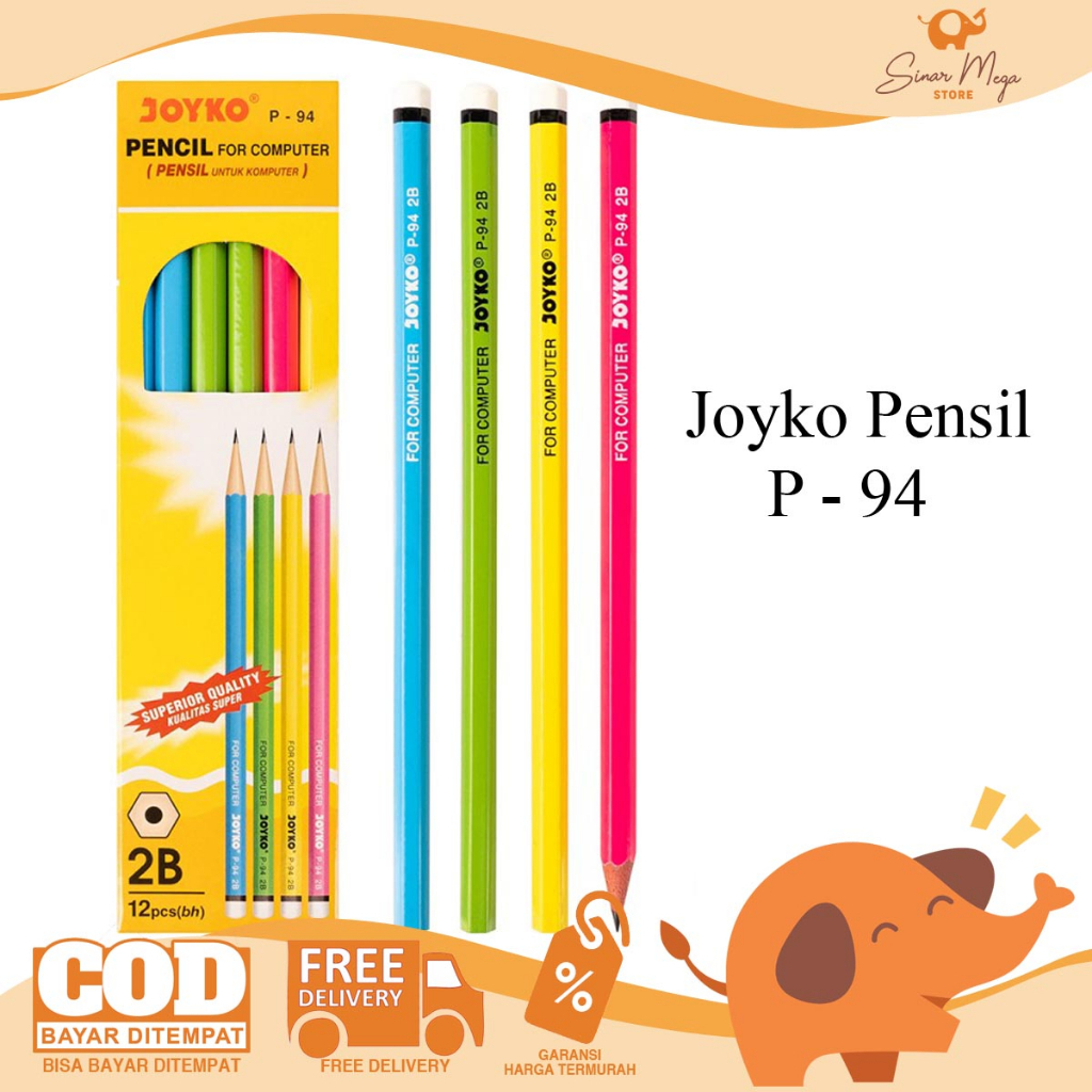 

DIJUAL LUSINAN Joyko Pensil 2B P-94 / Pensil Joyko 2B 1 Pak isi 12 pcs